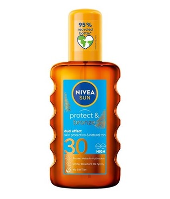 NIVEA SUN Sonnenöl Schutz & Bräune LSF 30, 200 ml