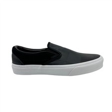 VANS Classic Slip On Leather Suede Checkerboard Asphalt Black Mens Sneaker