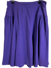 Prada Milano Purple A-Line Midi Skirt Size 42 IT Designer Luxury Made in Italy