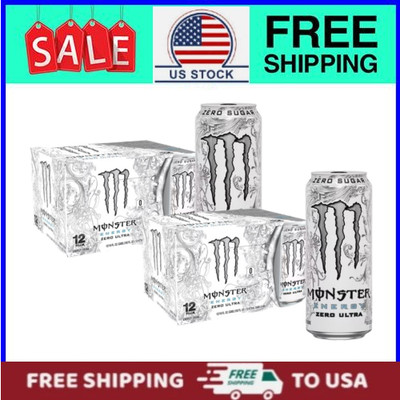 Monster Energy, Zero Ultra, Sugar Free Energy Drink, 24 Pack - 16 Fl Oz