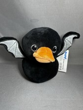 NEW Halloween Quackerz By Dandee Rubber Ducky Black Bat Plush Toy  Darkwing  Tag