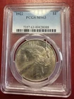 1922 $1 Peace Dollar. PCGS MS-63. Free Shipping