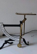 alte Briefwaage Papierwaage Jugendstil bis 500 gr. Emaille Messing