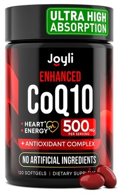 CoQ10 500mg Softgels for Heart Health & Energy - High Absorption Formula