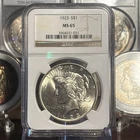 1923-P Philadelphia Peace Silver Dollar S$1 NGC MS65