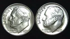 1955-P D  10C Roosevelt Dime (2  Coins) BU 90% Silver 26ctt0106-2