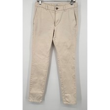 Mango MNG Barna Mens Slim Fit Chino Pants Beige Khaki Size 31 Cotton Twill
