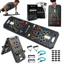 Solid Push Up Board  20-in-1 Home Workout Equipment  Multi-Functional Pushu...