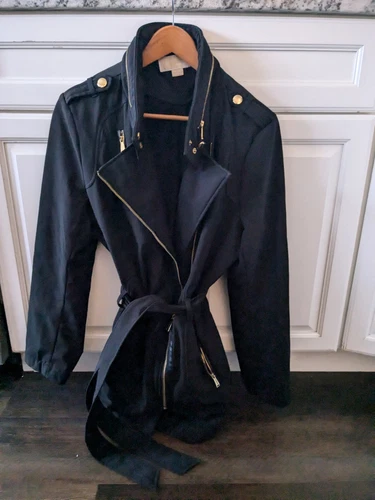 Giacca Michael Kors Soft Shell grande trendy chic nera ottimi dettagli