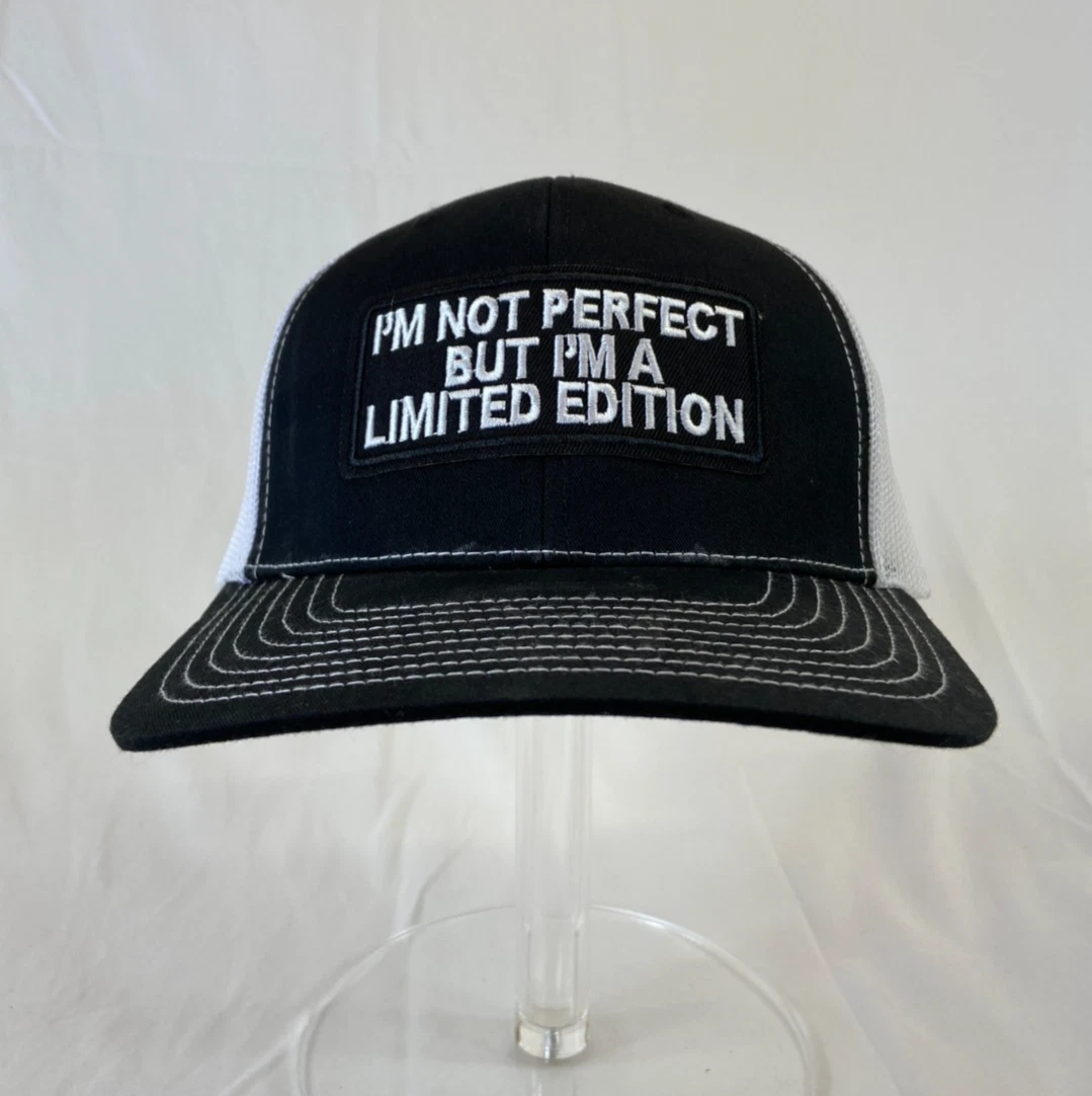 Im Not Perfect But Im a Limited Edition Baseball Cap Snapback Mesh Back Hat OS