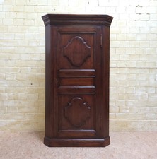 ANTIK! Eckschrank restauriert Eckvitrine Historismus um1880 Eiche massiv Vitrine