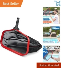 Pool Skimmer Net Aluminum 19.5 Inch Wide Mesh Leaf Debris Cleaner for Ingroun...