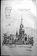 Old 1890 Builder Christ Church North Dulwich Presbyterian Barry Archi Victorian