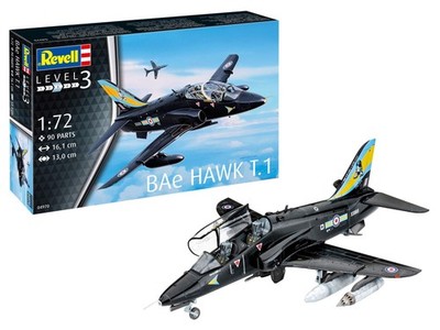 BAe Hawk T.1 Modellbau Bausatz 1:72, 90 Teile, Militärflugzeug, Revell
