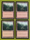 Mountain (Green) x4 Mirage 4x Playset Magic the Gathering MTG