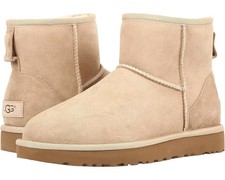 Women UGG Classic Mini II Boot 1016222 Sand Suede Upper 100 Original New