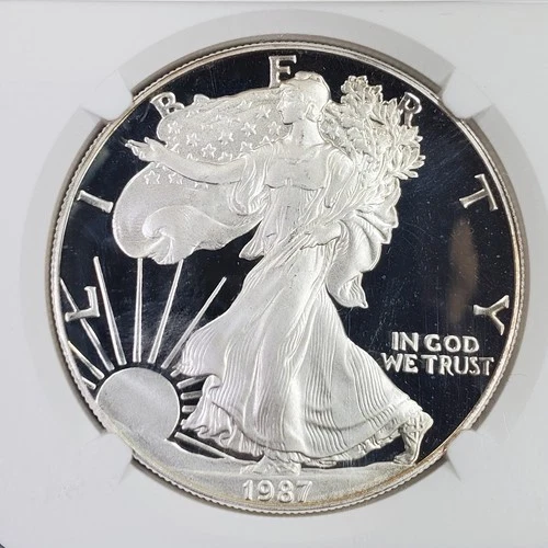 *CAMEO*1987-S American Silver Eagle-1 oz .999 Fine Silver - NGC PF69 ULTRA CAMEO