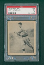 1939 Play Ball Baseball Card - #55 Arky Vaughan, PSA 5 EX