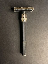 Gillette Black Handle Super 109 Adjustable Safety Razor - X1 1977
