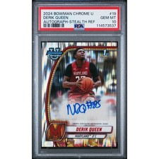 2024 Bowman Chrome University #19 Derik Queen Autograph-Stealth Ref PSA 10