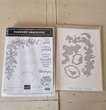 Stampin'Up Forever Grapevine Cling Stamps and Dies Brand New Retired