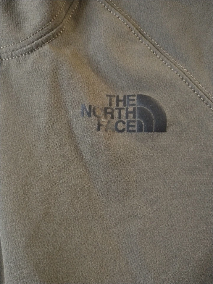 Chaqueta WindWall The North Face para mujer XL verde con capucha abrigo softshell forrado de vellón Foto 3 de 4