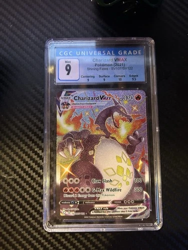 CGC 9 Charizard VMAX Shining Fates Shiny Vault SV107/SV122 Holo Rare Card