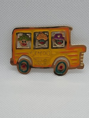 Metal Two Hands School Bus Brooch Pin School Bus Driver Appreciation Teacher