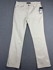 Lauren Jeans Co Ralph Lauren Jeans Womens 10 White Mid Rise Straight Stretch NWT
