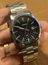 Casio MTP-VD03D-2A Men’s Silver Stainless Steel Watch Dark Blue Dial 41mm
