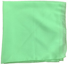 Vintage Mademoiselle Solid Green Square Scarf Polyester Chiffon