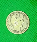 1911-S RARE SILVER BARBER HALF DOLLAR - NICE COIN