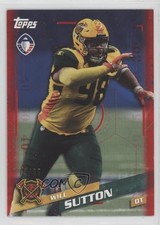 2019 Topps Alliance of American Football Red 14/99 Will Sutton #30 0q3