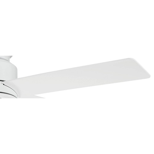 52" Modern Outdoor Hugger Ceiling Fan LED Light Remote Matte White for Exterior - Picture 8 of 8