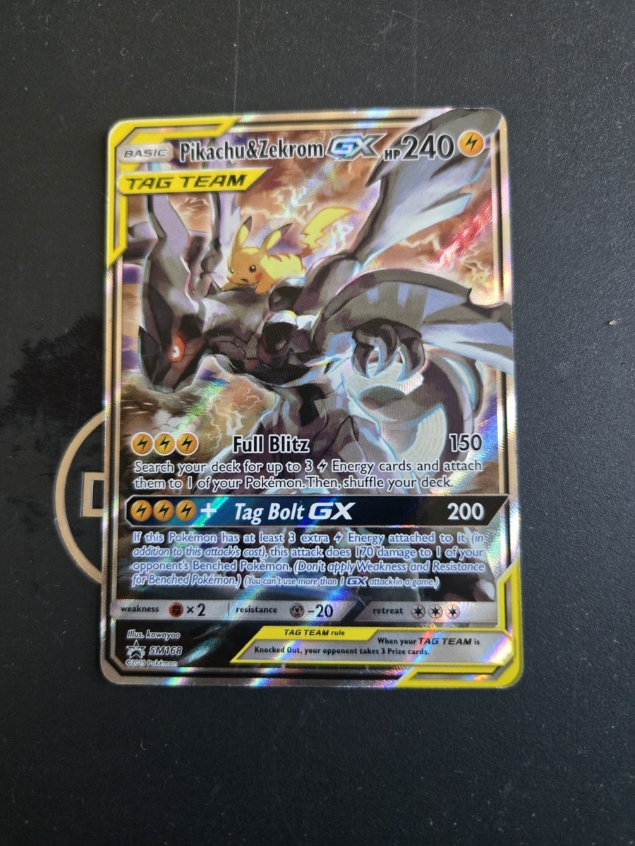 Pokemon Pikachu & Zekrom-GX SM Black Star Promo SM168 HP | eBay