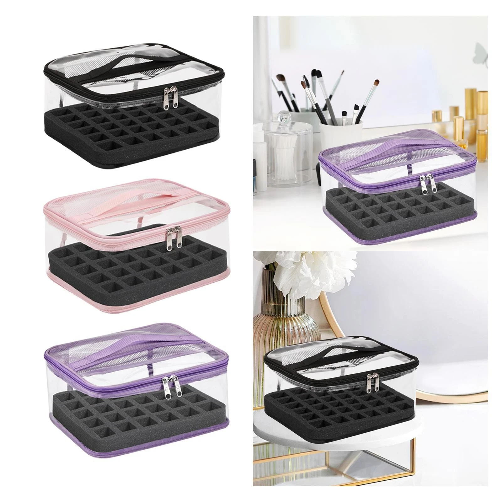 Nail Polish Organizer Carrying Case for Nail Clippers Nail Polish Lipstick