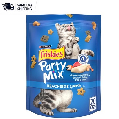Purina Cat Treats, Crunchy Beachside Crunch - 20 oz Pouch, Perfect for Training