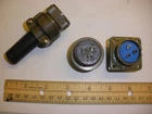 NEW - MS3106A 20-3P (SR) with Bushing and MS3102A 20-3S   - 3 Pin Mating Pair