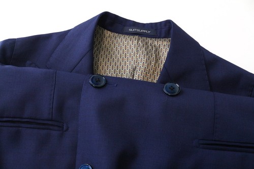 Suitsupply La Spalla Herrenanzug UK32R Doppelreihig Blauer Wolle 2 Teilig - Picture 8 of 17