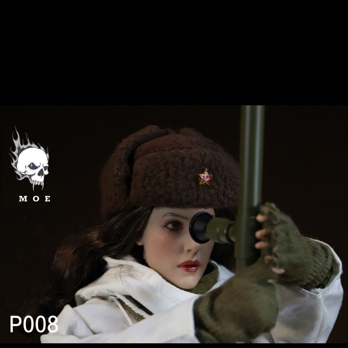 IN STOCK MOETOYS P008 1/6 Soviet Union Female Sniper With Snow
