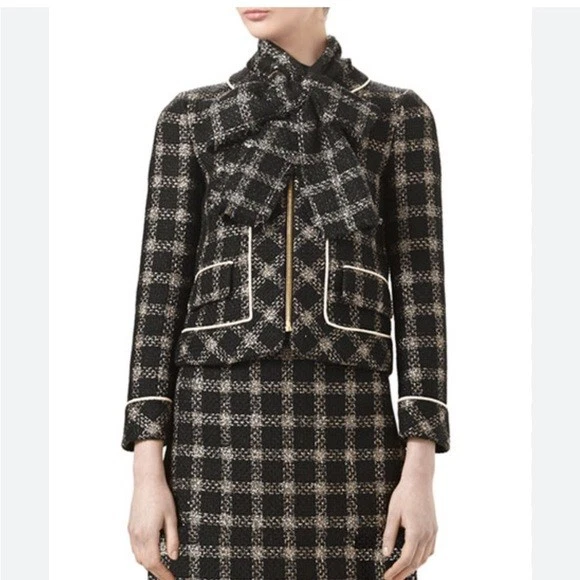 NWOT Gucci Scarf Tweed Jacket