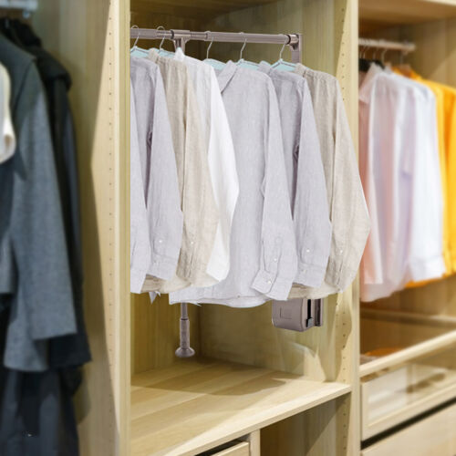 Wardrobe Organizer Garment Rack Clothes Shelf Metal Pull-down Clothes hanging