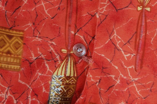 Hawaiian Imperial Vintage 60's Mens Aloha Shirt Orange sizeXS/S (blemish) - 498 - Picture 5 of 8