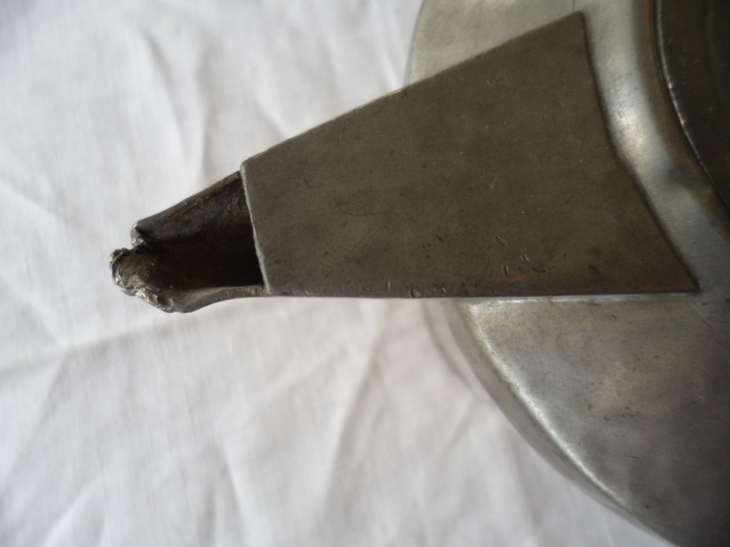 Antique Art Deco vintage English Pewter teapot bakelite handle tea