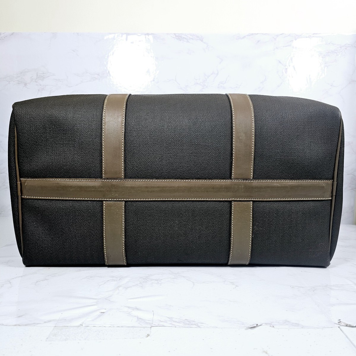 Dunhill Dark Brown Boston Travel Carryon Duffel Gym Bag Vintage