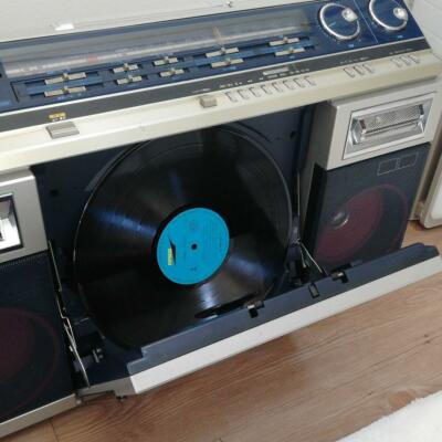 RARE Sharp VZ-V2 Boombox Vinyl Records Cassette | eBay
