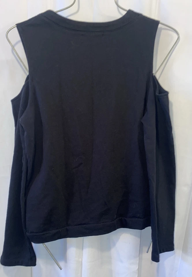 Wendy Williams Colección M Sudadera con Cordones Cuello en V Hombro Frío Foto 3 de 4