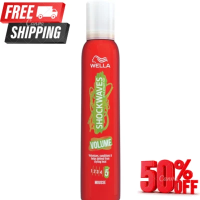 Wella Shockwaves Volume Mousse, 200ml | UK Fast Free Shipping