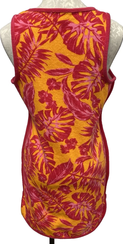 Juicy Couture Mujer Y2K Terry Tela Vestido Nadar Playa Cubrir Brillante Tropical M Foto 3 de 4