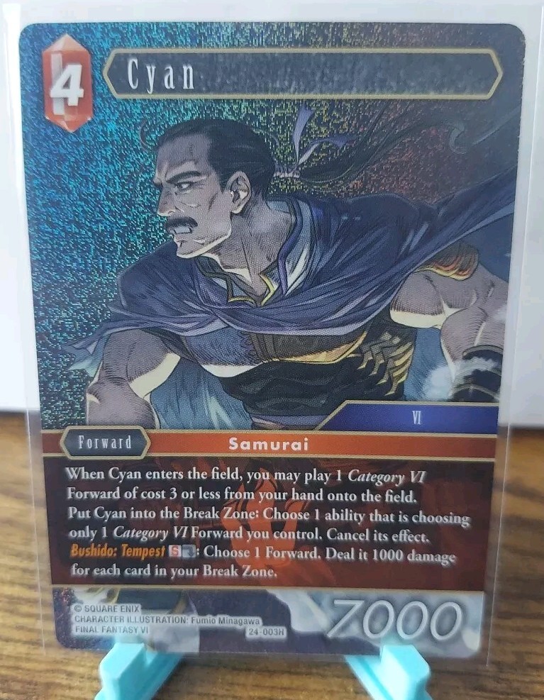 mtg final fantasy cyan Cyan, Vengeful Samurai [FINAL Commander] put a +1/+1 counter on Cyan. Final Fantasy TCG Hidden Legends